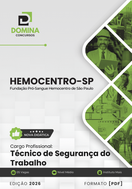Apostila Técnico de Segurança do Trabalho HEMOCENTRO SP 2026