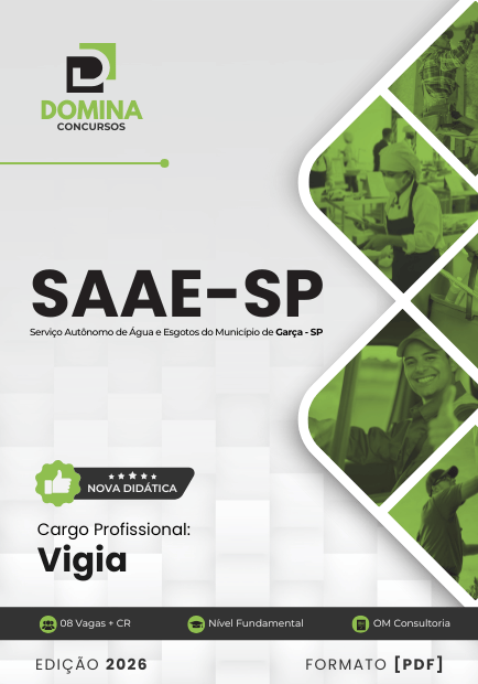 Apostila Vigia SAAE Garça SP 2026