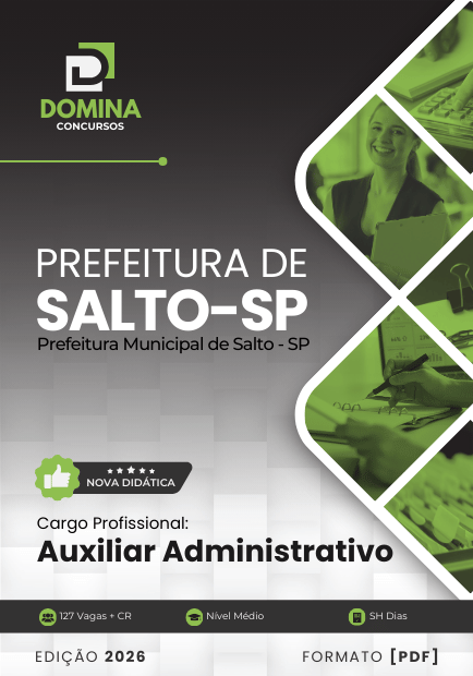 Apostila Auxiliar Administrativo Salto SP 2026
