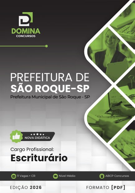 Apostila Escriturário São Roque SP 2026