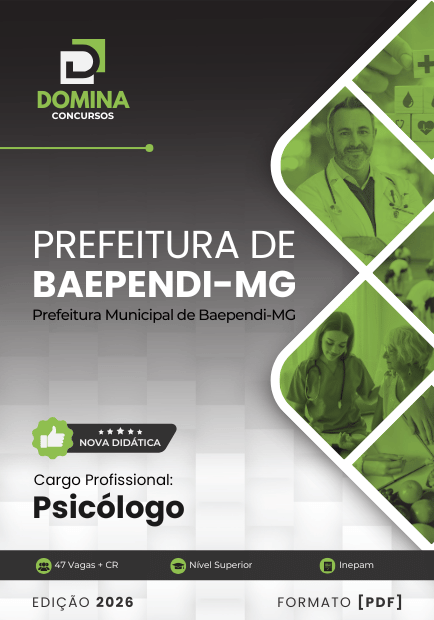 Apostila Psicólogo Baependi MG 2026