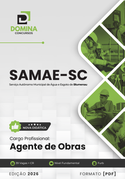 Apostila Agente de Obras SAMAE Blumenau SC 2026