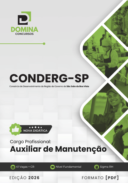Apostila Auxiliar de Manutenção CONDERG SP 2026