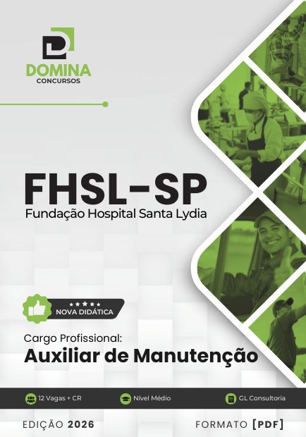 Apostila Auxiliar de Manutenção Hospital Santa Lydia FHSL SP 2026