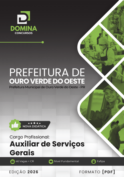 Apostila Auxiliar de Serviços Gerais Ouro Verde do Oeste PR 2026