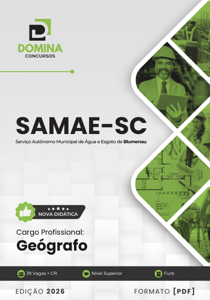 Apostila Geógrafo SAMAE Blumenau SC 2026