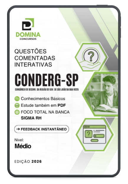 750 Questões Comentadas CONDERG SP 2026 Nível Médio Sigma RH
