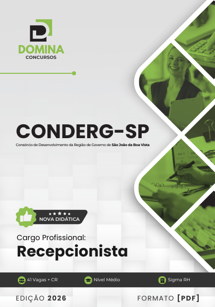 Apostila Recepcionista CONDERG SP 2026