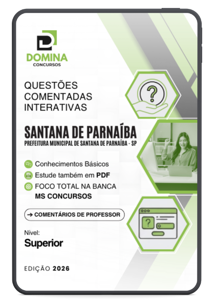500 Questões Comentadas Santana de Parnaíba SP 2026 Nível Superior MS Concursos
