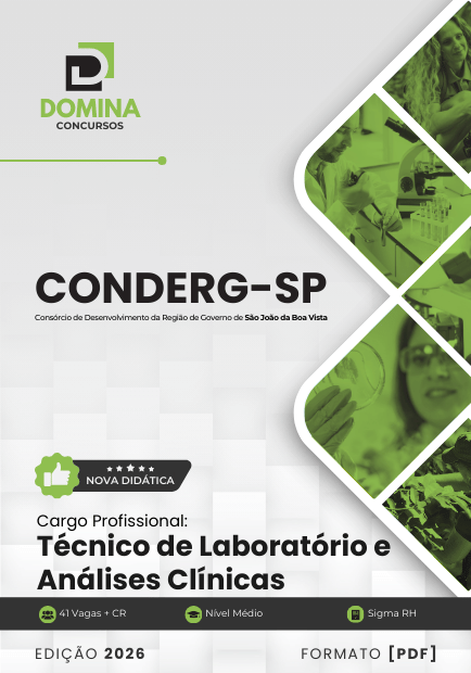 Apostila Técnico de Laboratório e Análises Clínicas CONDERG SP 2026