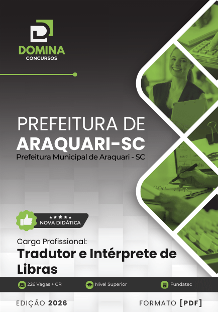 Apostila Tradutor e Intérprete de Libras Araquari SC 2026