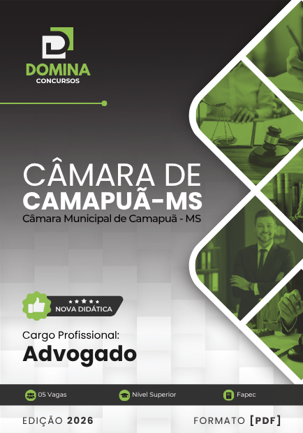 Apostila Advogado Câmara Camapuã MS 2026
