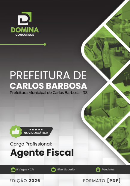 Apostila Agente Fiscal Carlos Barbosa RS 2026