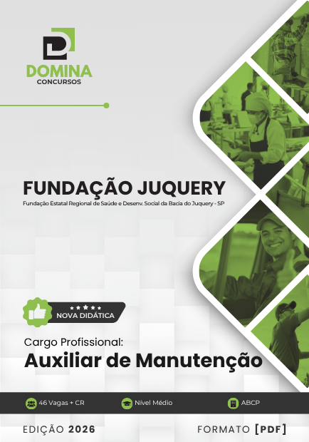 Apostila Auxiliar de Manutenção Fundação Juquery SP 2026