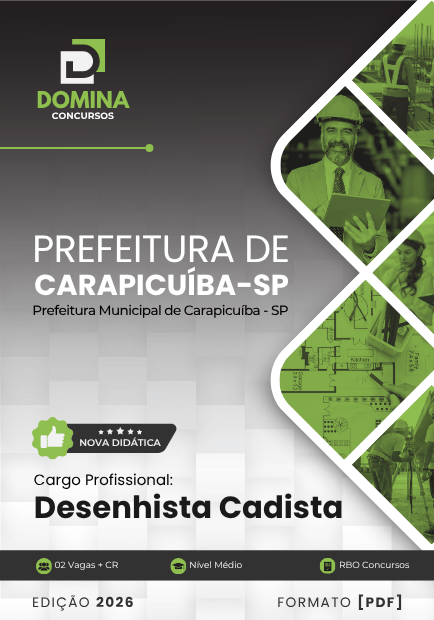 Apostila Desenhista Cadista Carapicuíba SP 2026