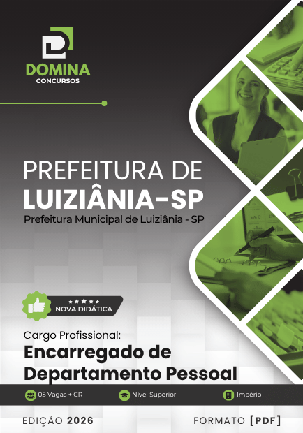 Apostila Encarregado de Departamento Pessoal Luiziânia SP 2026