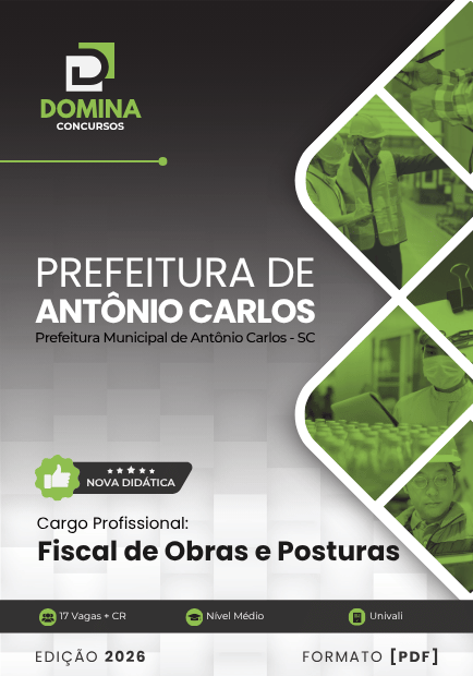 Apostila Fiscal de Obras e Posturas Antônio Carlos SC 2026
