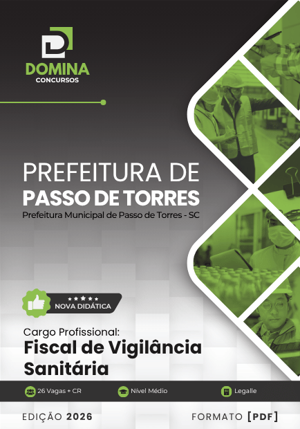 Apostila Fiscal de Vigilância Sanitária Passo de Torres SC 2026