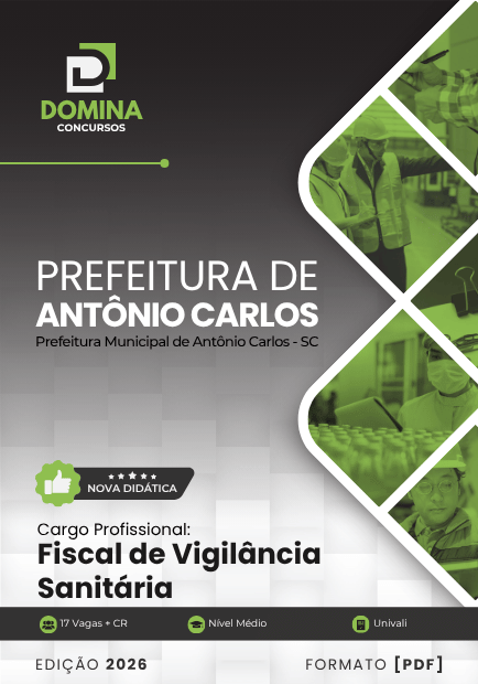 Apostila Fiscal de Vigilância Sanitária Antônio Carlos SC 2026