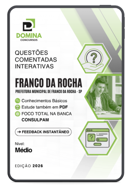 750 Questões Comentadas Franco da Rocha SP 2026 Nível Médio Instituto Consulpam