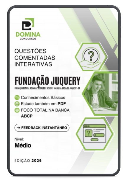 1250 Questões Comentadas Fundação Juquery SP 2026 Nível Médio ABCP Concursos