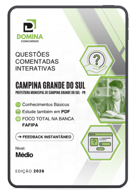 800 Questões Comentadas Interativas – QCI Prefeitura Campina Grande Sul PR