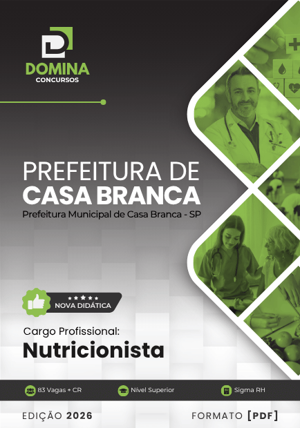 Apostila Nutricionista Casa Branca SP 2026
