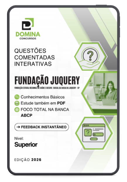 1250 Questões Comentadas Fundação Juquery SP 2026 Nível Superior ABCP Concursos