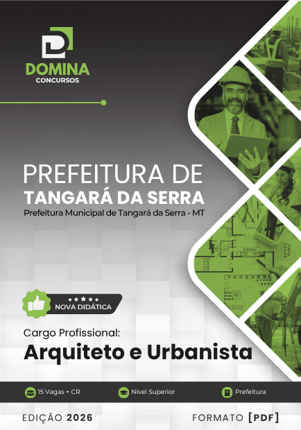 Apostila Arquiteto e Urbanista Tangará da Serra MT 2026