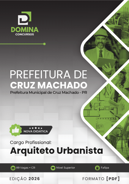 Apostila Arquiteto e Urbanista Cruz Machado PR 2026