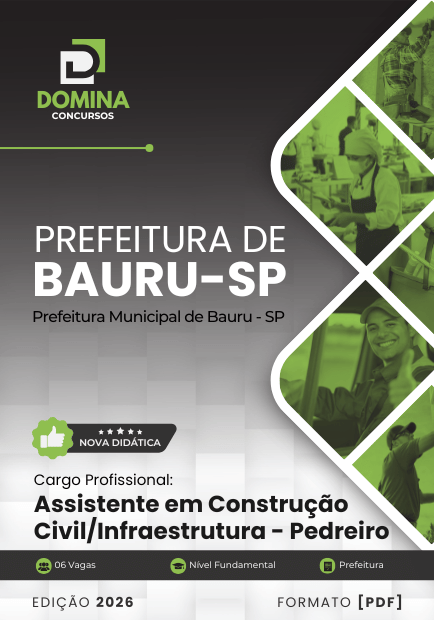 Apostila Assistente em Construção Civil e Infraestrutura Bauru SP 2026