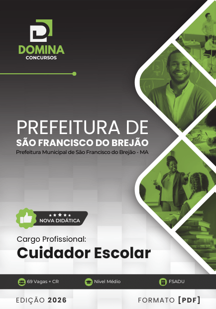 Apostila Cuidador Escolar São Francisco do Brejão MA 2026