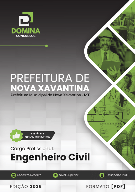 Apostila Engenheiro Civil Nova Xavantina MT 2026