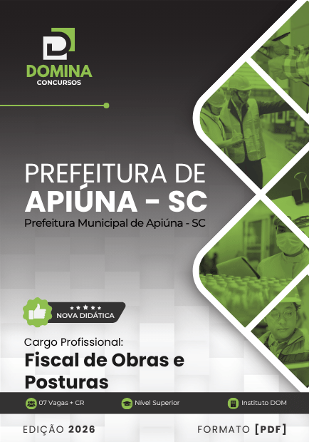 Apostila Fiscal de Obras e Posturas Apiúna SC 2026