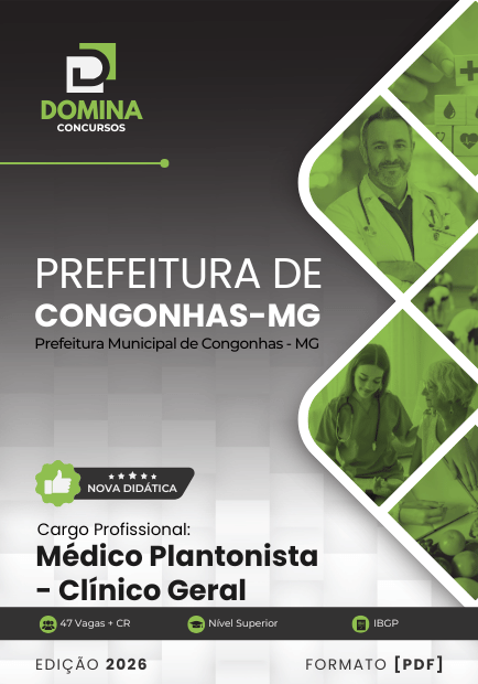 Apostila Médico Plantonista Clínico Geral Congonhas MG 2026