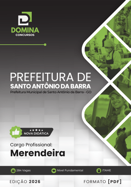 Apostila Merendeira Santo Antônio da Barra GO 2026