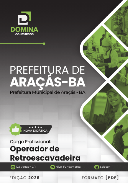 Apostila Operador de Retroescavadeira Araçás BA 2026