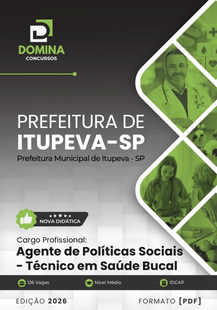 Apostila Agente de Políticas Sociais Técnico em Saúde Bucal Itupeva SP 2026