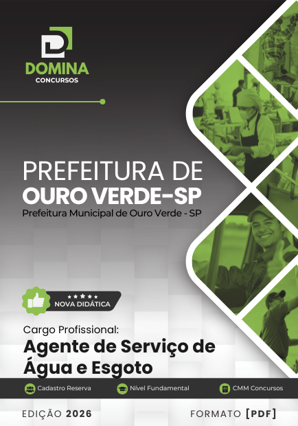 Apostila Agente de Serviços de Água e Esgoto Ouro Verde SP 2026