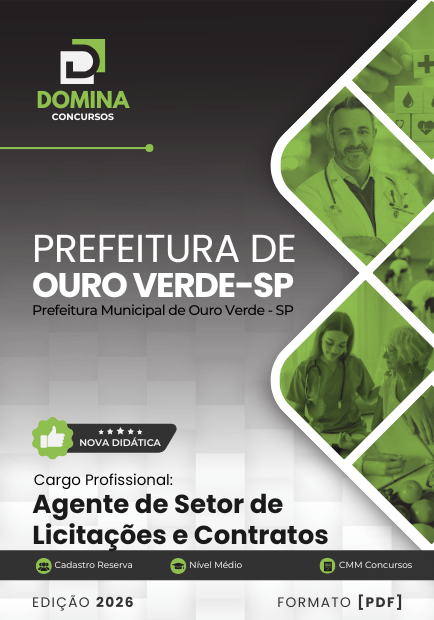 Apostila Agente de Setor de Licitações e Contratos Ouro Verde SP 2026