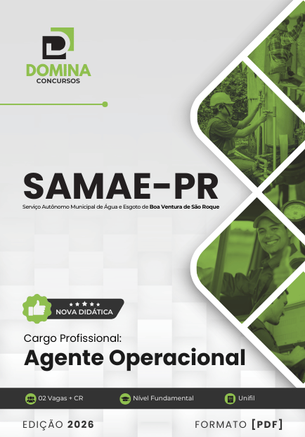Apostila Agente Operacional SAMAE Boa Ventura de São Roque PR 2026