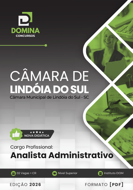 Apostila Analista Administrativo Câmara Lindoia do Sul SC 2026