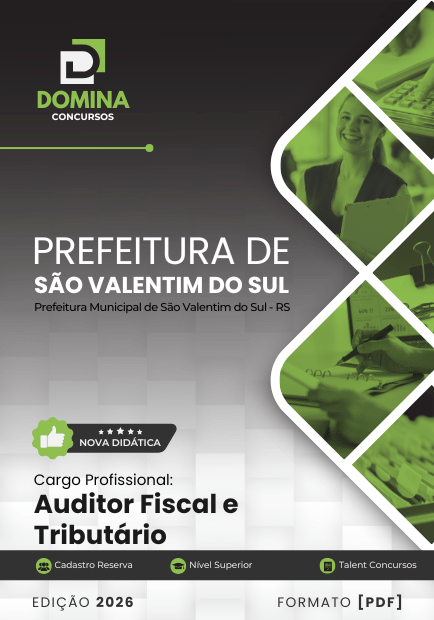 Apostila Auditor Fiscal e Tributário São Valentim do Sul RS 2026