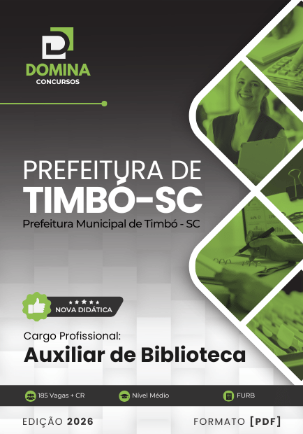Apostila Auxiliar de Biblioteca Timbó SC 2026