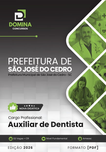 Apostila Auxiliar de Dentista São José do Cedro SC 2026