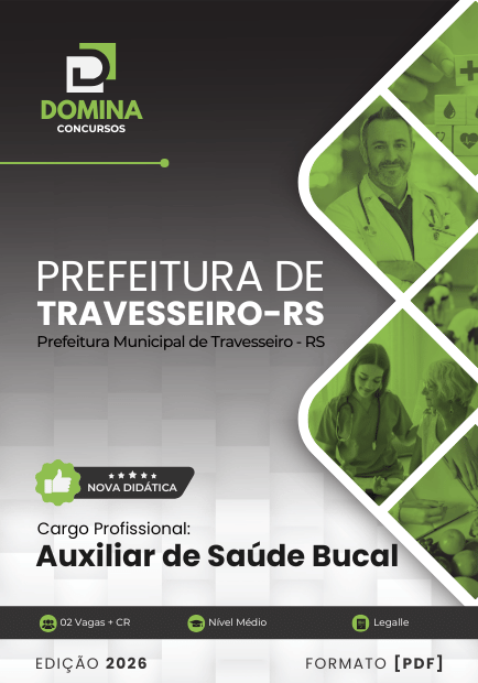 Apostila Auxiliar de Saúde Bucal Travesseiro RS 2026