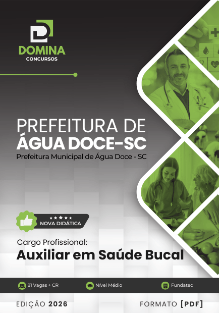 Apostila Auxiliar Saúde Bucal Água Doce SC 2026