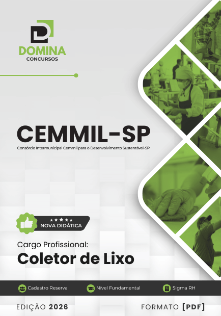 Apostila Coletor de Lixo CEMMIL Mogi Guaçu SP 2026