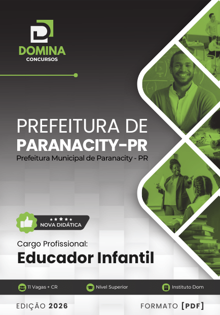 Apostila Educador Infantil Paranacity PR 2026