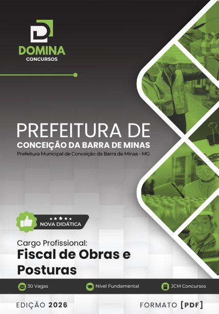 Apostila Fiscal de Obras e Posturas Conceição da Barra de Minas MG 2026